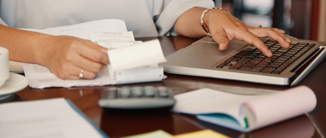 a person working on their finances